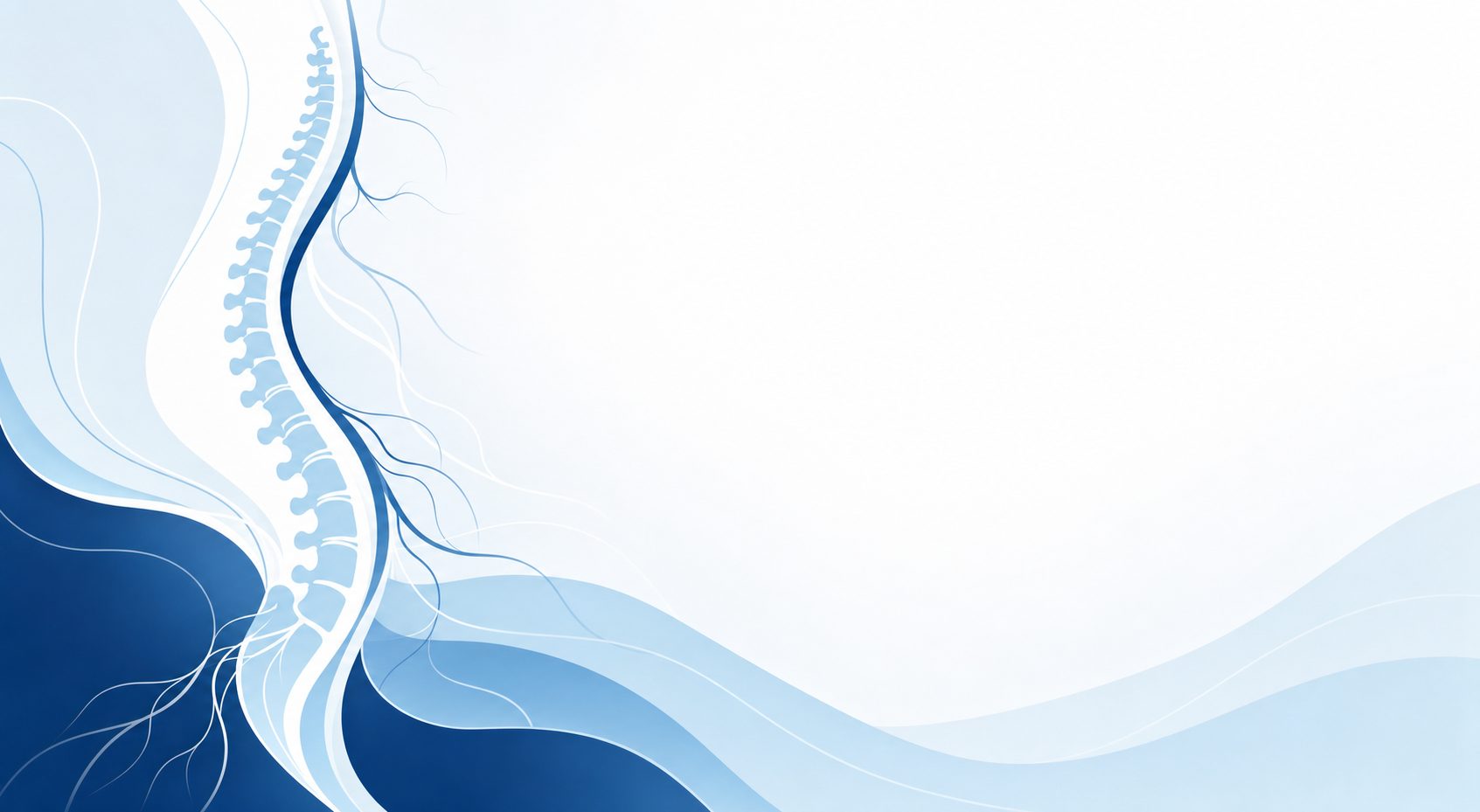 Abstract illustration representing spine and nerve pathways in calming blue tones